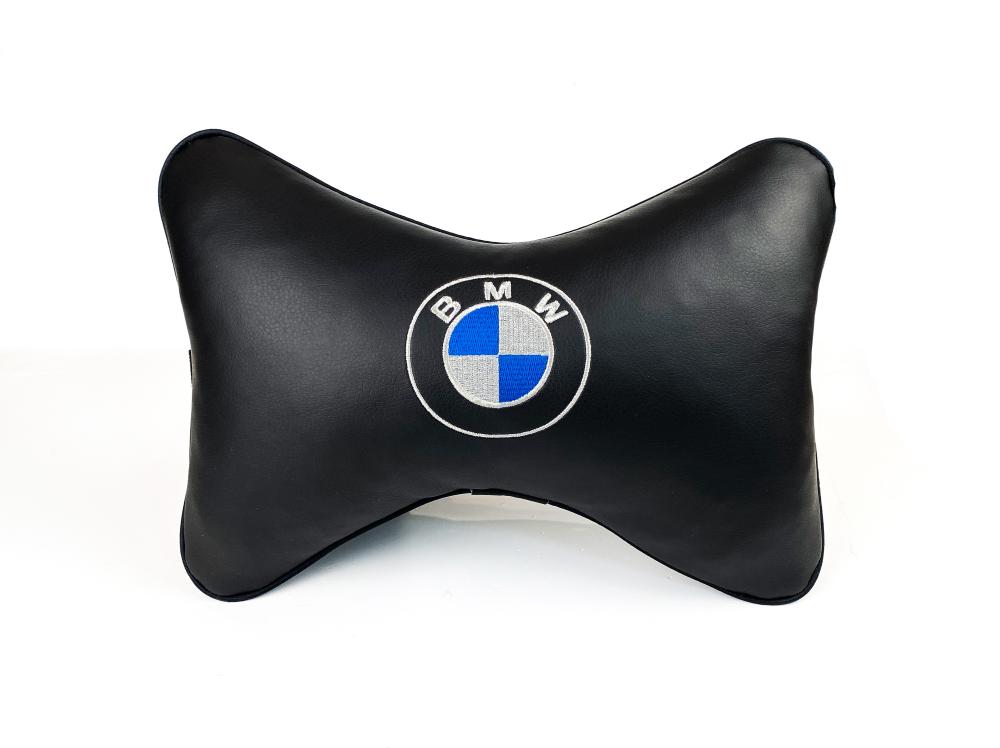Подушка на подголовник из экокожи BMW 