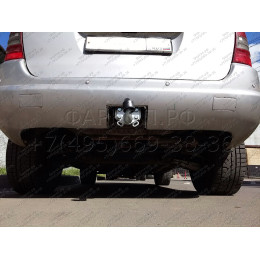 M029A GALIA Полностью оцинкованный фаркоп на Mercedes M-Class w163 1998-2005 (запасное колесо под бампером). Подрозетник убирается за бампер. Тип шара: F. Без вы