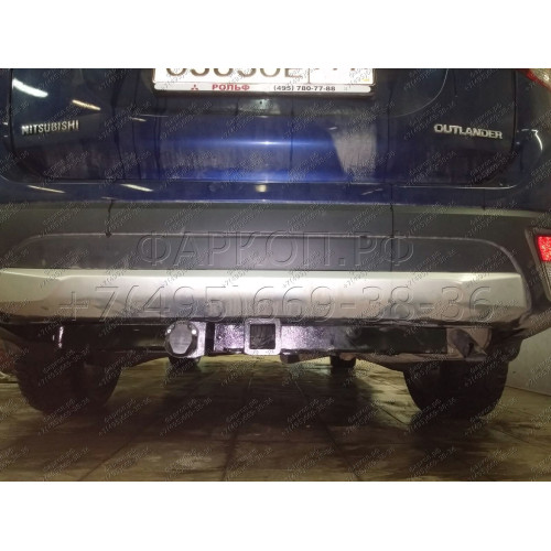 FA 0995-E Бизон Фаркоп на Mitsubishi Outlander 2012-2022 без подрезки бампера. Тип шара: E (легкосъемный шар под квадрат). Нагрузки: 3200/120 кг. Не комплектуется электрикой
