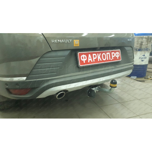 91715-A MOTODOR Фаркоп с оцинкованным шаром на Renault Arkana 2019-2022 без выреза в бампере. Тип шара: A. Нагрузки: 1500/75 кг, масса фаркопа 16,5 кг (без электрики в комплекте)