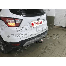 6041 Трейлер Фаркоп для Ford Kuga 2008-2013, 2013-2019. Требуется подрезка бампера. Тип шара: A. Нагрузки: 1000/50 кг, масса фаркопа 17,2 кг (без электрики в компле