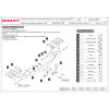 2358.21 SHERIFF Фаркоп на Mitsubishi Pajero Sport 2 2008-2016, Mitsubishi Pajero Sport 3 2016-2021 без подрезки бампера. Тип шара: F. Нагрузки: 1500/50 кг, масса фаркопа 19,06 кг (без электрики в комплекте)