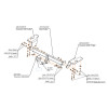 3087-A ORIS Фаркоп на Toyota Corolla седан 2007-2013, 2013-2019 без выреза бампера. Тип шара: A. Нагрузки: 1200/75 кг, масса фаркопа 19,4 кг (без электрики в комплекте)