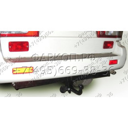 S202-A Лидер-плюс ТСУ для SsangYong Musso 1993-2000, Tagaz Road Partner 2008-2011 без снятия и выреза бампера. Нагрузки: 1500/75 кг, масса фаркопа 18,76 кг (без электрики в ком