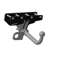 4852-A ORIS Фаркоп на Jeep Wrangler JK 2007-2018, JL 2018- без выреза в бампере. Тип шара: A. Нагрузки: 3100/90 кг, масса фаркопа 9,1 кг (без электрики в комплекте)