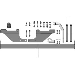 F104As АвтоСтандарт Фаркоп с оцинкованным шаром на Ford Focus III универсал 2011-2019 без выреза в бампере. Тип шара: A. Нагрузки: 1100/75 кг, масса фаркопа 15,4 