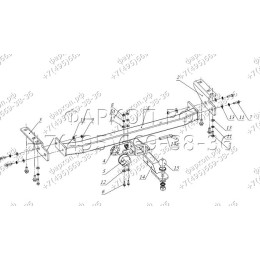 FA 0471-E Бизон Фаркоп на Volvo XC90 2003-2015. Требуется подрезка бампера. Тип шара: E (легкосъемный шар под квадрат). Нагрузки: 3000/120 кг. Не комплектуется 