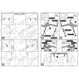 F.4712.001 BERG Фаркоп на Renault Logan 2005-2014, Renault Logan 2014-2022 (без выреза бампера), Renault Logan Stepway 2019-2022, Renault Sandero 2014-2022, Renault Sandero Stepway 2014-2022 (необходима подрезка 