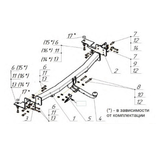 6755-AX ORIS Фаркоп на Kia Mohave 2009-2020, 2020-. Необходима подрезка бампера. Тип шара: A. Нагрузки: 2000/100 кг, масса фаркопа 20 кг (без электрики в комплекте)