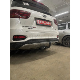 6761-AN ORIS Фаркоп на Kia Sorento Prime 2015-2018, 2018-2020, Hyundai Santa Fe 2018-2021. Необходима подрезка бампера. Тип шара: A. Нагрузки: 2000/75 кг, масса фаркопа 19,5 кг (без эле