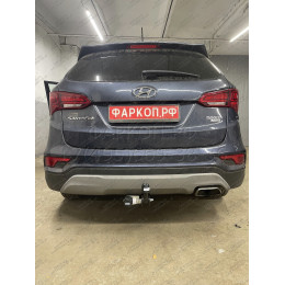 7231 Трейлер Фаркоп для Hyundai Santa Fe 2012-2018, в т.ч. Hyundai Santa Fe Premium 2016-2018, Kia Sorento 2012-2015. Требуется подрезка бампера. Тип шара: A. Нагрузки: 1000/50 кг, масса ф
