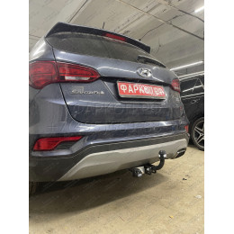 7231 Трейлер Фаркоп для Hyundai Santa Fe 2012-2018, в т.ч. Hyundai Santa Fe Premium 2016-2018, Kia Sorento 2012-2015. Требуется подрезка бампера. Тип шара: A. Нагрузки: 1000/50 кг, масса ф