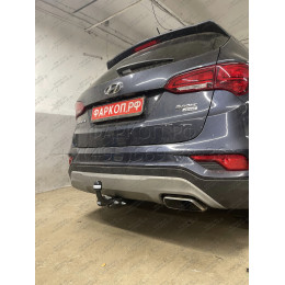7231 Трейлер Фаркоп для Hyundai Santa Fe 2012-2018, в т.ч. Hyundai Santa Fe Premium 2016-2018, Kia Sorento 2012-2015. Требуется подрезка бампера. Тип шара: A. Нагрузки: 1000/50 кг, масса ф