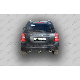H204-A Лидер-плюс ТСУ для Hyundai Tucson 2004-2010, Kia Sportage 2005-2010 без снятия и выреза бампера. Нагрузки: 1500/75 кг, масса фаркопа 17,4 кг (без электрики в комплек