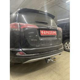 92506-A MOTODOR Фаркоп с оцинкованным шаром на Toyota RAV4 2013-2019. Необходима подрезка бампера. Тип шара: A. Нагрузки: 1500/75 кг, масса фаркопа 23 кг (без элект