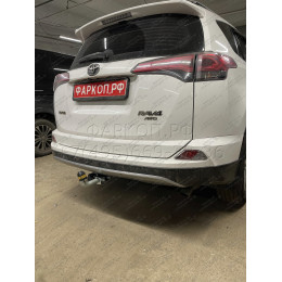 92506-A MOTODOR Фаркоп с оцинкованным шаром на Toyota RAV4 2013-2019. Необходима подрезка бампера. Тип шара: A. Нагрузки: 1500/75 кг, масса фаркопа 23 кг (без элект