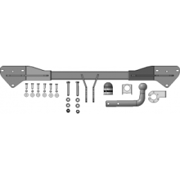 92519-A MOTODOR Фаркоп с оцинкованным шаром на Toyota Prius C 2011-2019, Toyota Aqua 2011-2019. Тип шара: A. Нагрузки: 800/75 кг, масса фаркопа 12,5 кг (без электрики в комплект