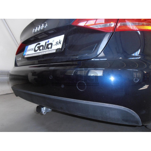 A047C GALIA Полностью оцинкованный фаркоп на Audi A4 B8 седан/универсал 2007-2015, Audi A4 Allroad 2009-2016, Audi A5 Sportback 2008-2016. Подрозетник убирается за бампер. Тип шара: C (горизонтальный съемный). Невидимый вырез бампера. Нагрузки: 2200/90 кг