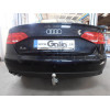 A047C GALIA Полностью оцинкованный фаркоп на Audi A4 B8 седан/универсал 2007-2015, Audi A4 Allroad 2009-2016, Audi A5 Sportback 2008-2016. Подрозетник убирается за бампер. Тип шара: C (горизонтальный съемный). Невидимый вырез бампера. Нагрузки: 2200/90 кг