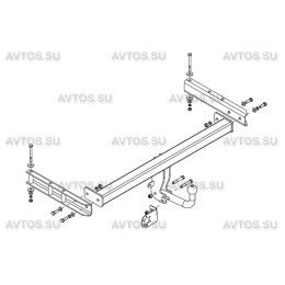 AU 04 AVTOS Фаркоп на Audi Q5 2008-2016. Необходима подрезка бампера. Тип шара: A. Нагрузки: 2400/75 кг, масса фаркопа 19 кг (без электрики в комплекте)