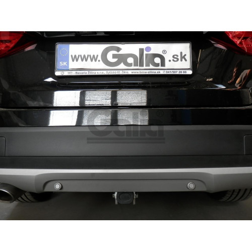 B018A GALIA Полностью оцинкованный фаркоп на BMW X1 E84 2009-2015, кроме M-обвеса. Подрозетник убирается за бампер. Тип шара: A. Без выреза бампера. Нагрузки: 2000/85 кг, масса фаркопа 12,72 кг