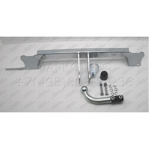 B018A GALIA Полностью оцинкованный фаркоп на BMW X1 E84 2009-2015, кроме M-обвеса. Подрозетник убирается за бампер. Тип шара: A. Без выреза бампера. Нагрузки: 2000/85 кг, масса фаркопа 12,72 кг