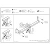 B023A GALIA Полностью оцинкованный фаркоп на MINI Countryman 2017-2024, MINI Clubman 2015-2024, BMW X2 F39 2018-2024, BMW X1 F48 07/2015-2022, BMW 2-Series Active Tourer F45 09/2014-2021, BMW 2-Series Gran Tourer F46 05/2015-2021. Подрозетник убирается за