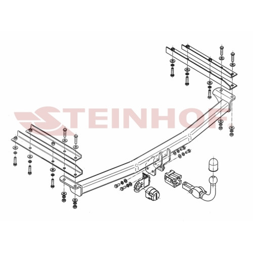 C-208 STEINHOF Фаркоп на Chrysler Voyager Stown Go 2008-2015, Chrysler Grand Voyager Stown Go 2008-2015, Dodge Caravan Stown Go 2008-2016, Dodge Grand Caravan Stown Go 2008-2016 (все кроме версий с парктрониками). Требуется подрезка бампера. Тип шара: AH 