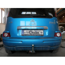 C059A GALIA Полностью оцинкованный фаркоп на Citroen C3 Picasso 2009-2017. Тип шара: A. Без выреза бампера. Нагрузки: 1400/75 кг, масса фаркопа 13,5 кг