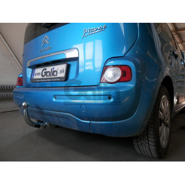 C059A GALIA Полностью оцинкованный фаркоп на Citroen C3 Picasso 2009-2017. Тип шара: A. Без выреза бампера. Нагрузки: 1400/75 кг, масса фаркопа 13,5 кг