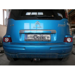 C059A GALIA Полностью оцинкованный фаркоп на Citroen C3 Picasso 2009-2017. Тип шара: A. Без выреза бампера. Нагрузки: 1400/75 кг, масса фаркопа 13,5 кг