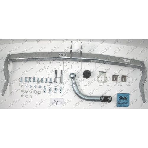 C059A GALIA Полностью оцинкованный фаркоп на Citroen C3 Picasso 2009-2017. Тип шара: A. Без выреза бампера. Нагрузки: 1400/75 кг, масса фаркопа 13,5 кг