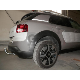 C069A GALIA Полностью оцинкованный фаркоп на Citroen C4 Cactus 2014-2020. Подрозетник убирается за бампер. Тип шара: A. Установка без снятия и выреза бампера. 