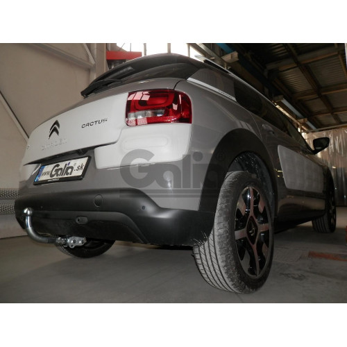 C069A GALIA Полностью оцинкованный фаркоп на Citroen C4 Cactus 2014-2020. Подрозетник убирается за бампер. Тип шара: A. Установка без снятия и выреза бампера. Нагрузки: 1000/70 кг, масса фаркопа 13,02 кг