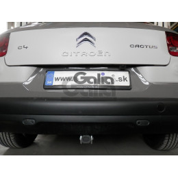 C069A GALIA Полностью оцинкованный фаркоп на Citroen C4 Cactus 2014-2020. Подрозетник убирается за бампер. Тип шара: A. Установка без снятия и выреза бампера. 