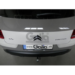 C069A GALIA Полностью оцинкованный фаркоп на Citroen C4 Cactus 2014-2020. Подрозетник убирается за бампер. Тип шара: A. Установка без снятия и выреза бампера. 