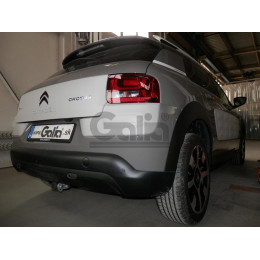 C069A GALIA Полностью оцинкованный фаркоп на Citroen C4 Cactus 2014-2020. Подрозетник убирается за бампер. Тип шара: A. Установка без снятия и выреза бампера. 