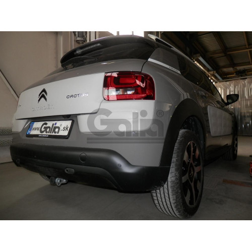 C069A GALIA Полностью оцинкованный фаркоп на Citroen C4 Cactus 2014-2020. Подрозетник убирается за бампер. Тип шара: A. Установка без снятия и выреза бампера. Нагрузки: 1000/70 кг, масса фаркопа 13,02 кг