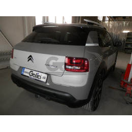 C069A GALIA Полностью оцинкованный фаркоп на Citroen C4 Cactus 2014-2020. Подрозетник убирается за бампер. Тип шара: A. Установка без снятия и выреза бампера. 