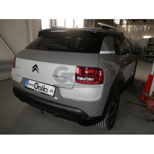 C069A GALIA Полностью оцинкованный фаркоп на Citroen C4 Cactus 2014-2020. Подрозетник убирается за бампер. Тип шара: A. Установка без снятия и выреза бампера. Нагрузки: 1000/70 кг, масса фаркопа 13,02 кг