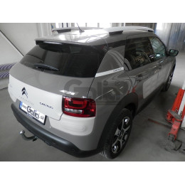 C069A GALIA Полностью оцинкованный фаркоп на Citroen C4 Cactus 2014-2020. Подрозетник убирается за бампер. Тип шара: A. Установка без снятия и выреза бампера. 