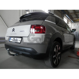 C069A GALIA Полностью оцинкованный фаркоп на Citroen C4 Cactus 2014-2020. Подрозетник убирается за бампер. Тип шара: A. Установка без снятия и выреза бампера. 