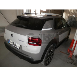 C069A GALIA Полностью оцинкованный фаркоп на Citroen C4 Cactus 2014-2020. Подрозетник убирается за бампер. Тип шара: A. Установка без снятия и выреза бампера. 