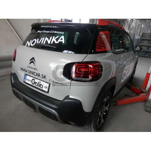 C073A GALIA Полностью оцинкованный фаркоп на Citroen C3 Aircross 2018-2024. Подрозетник убирается за бампер. Требуется невидимая подрезка бампера. Тип шара: A. Нагрузки: 1200/75 кг, масса фаркопа 14,92 кг