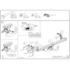 C073A GALIA Полностью оцинкованный фаркоп на Citroen C3 Aircross 2018-2024. Подрозетник убирается за бампер. Требуется невидимая подрезка бампера. Тип шара: A. Нагрузки: 1200/75 кг, масса фаркопа 14,92 кг