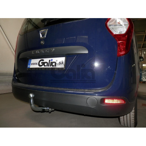 D046A GALIA Полностью оцинкованный фаркоп на Dacia Lodgy 2012-2022. Подрозетник убирается за бампер. Тип шара: A. Установка без снятия и выреза бампера. Нагрузки: 1500/75 кг, масса фаркопа 17,42 кг