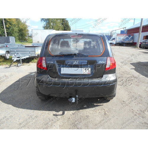 HY 16 AVTOS Фаркоп на Hyundai Getz хетчбек 3/5 дверей 2006-2011. Необходима подрезка бампера. Тип шара: A. Нагрузки: 1250/75 кг, масса фаркопа 15 кг (без электрики в комплекте)