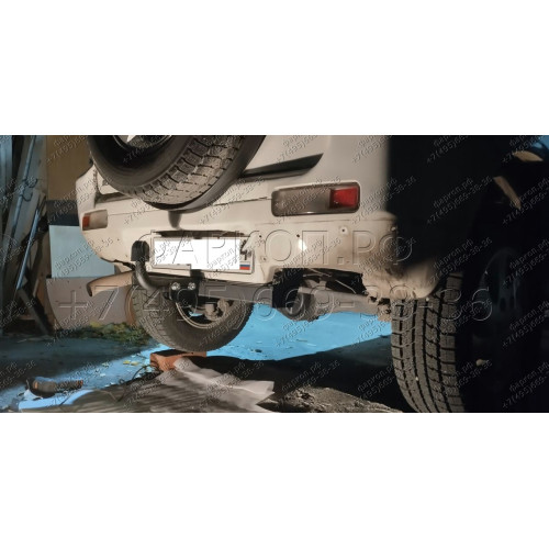 H.T43.A HALTY Фаркоп на Toyota Cami 1999-2006, Daihatsu Terios 1997-2006 без подрезки бампера. Тип шара: A. Нагрузки: 750/75 кг, масса фаркопа 12 кг