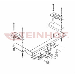 F-056 STEINHOF Фаркоп на FIAT Croma универсал 2005-2011. Требуется подрезка бампера. Тип шара: A. Нагрузки: 1700/75 кг, масса фаркопа 20,2 кг (без электрики в компл