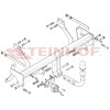F-078 STEINHOF Фаркоп на FIAT Doblo Work-Up Pickup (кроме AdBlue) 2010-2022 без подрезки бампера. Тип шара: A. Нагрузки: 1500/100 кг, масса фаркопа 18,5 кг (без электрики в комплекте)